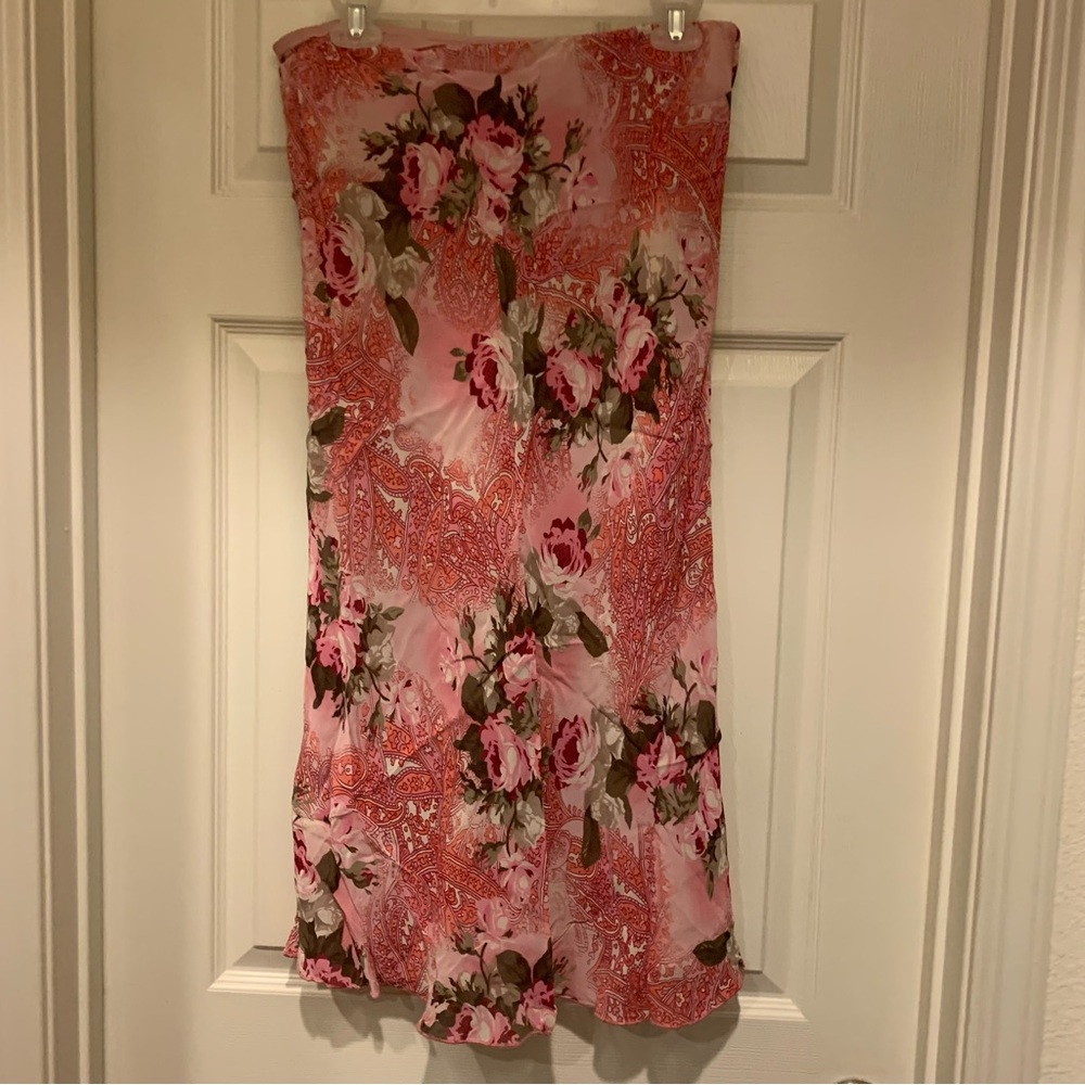 Floral Pink and Red Skirt